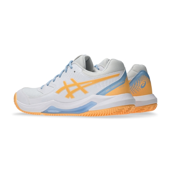 Asics Gel Dedicate 8 Padel - White/Orange Glow