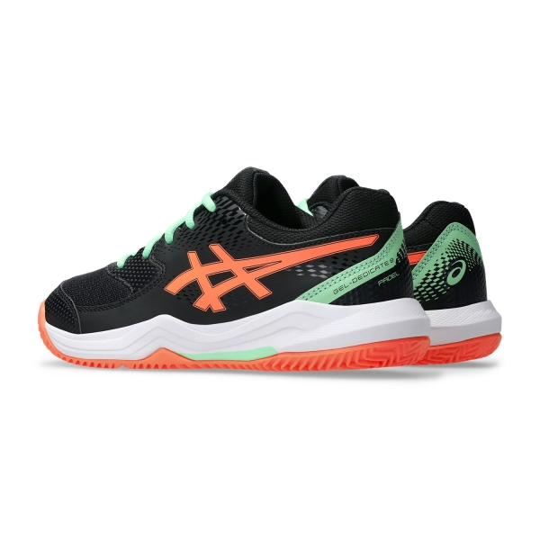 Asics Gel Dedicate 8 GS Padel Bambini - Black/Vivid Coral