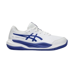 Asics Gel Resolution X GS Clay Junior - White/Dark Cobalt