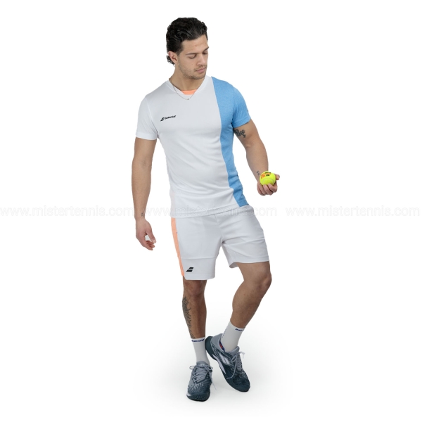 Babolat Play Crew Pro Camiseta - White/Blue