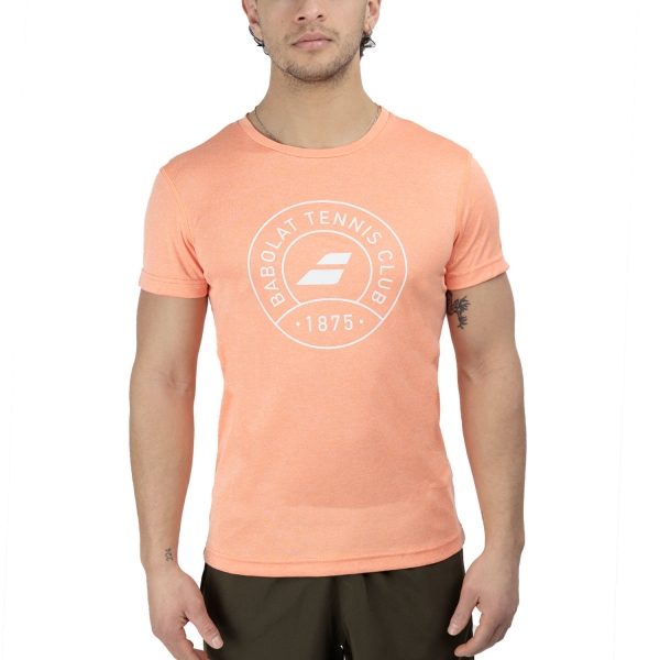 Maglietta Tennis Uomo Babolat Exercise Pro Maglietta  Vibrant Orange Heather 4MTF0176020