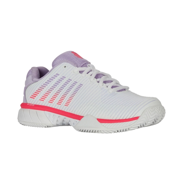 K-Swiss Hypercourt Express 2 Clay - White/Orchid Petal/Neon Blaze