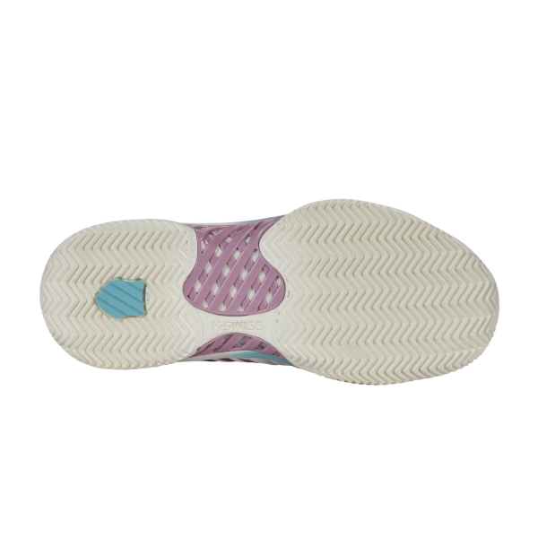 K-Swiss Express Light 3 Padel - Snow White/Lilas/Pastel Turquoise