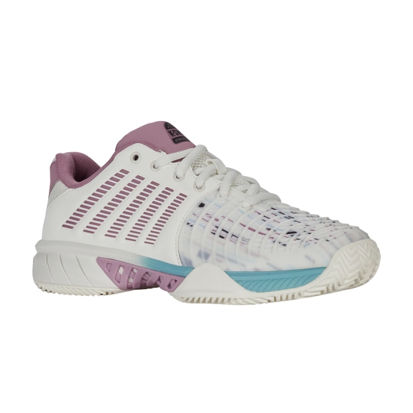 K-Swiss Express Light 3 Padel - Snow White/Lilas/Pastel Turquoise