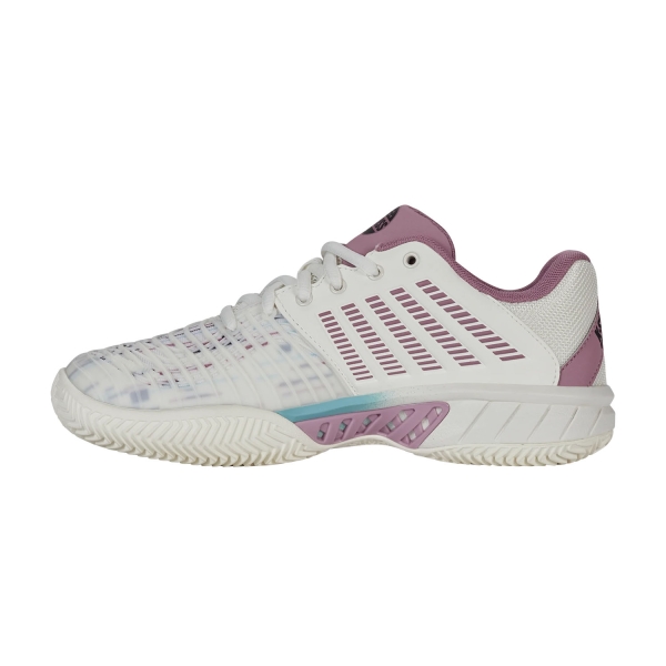 K-Swiss Express Light 3 Padel - Snow White/Lilas/Pastel Turquoise