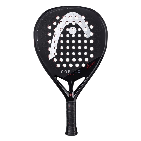 Head Arturo Coello Padel Racket Head Coello Pro Padel  Black/Silver/Red 225015