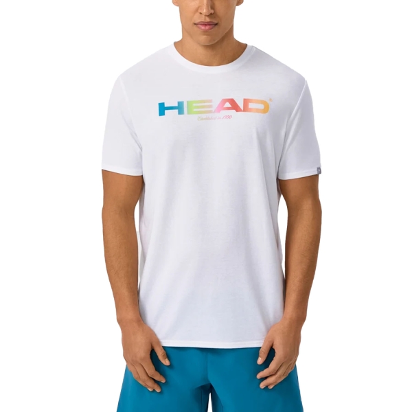 Maglietta Tennis Uomo Head Rainbow Logo Maglietta  White 811435WH