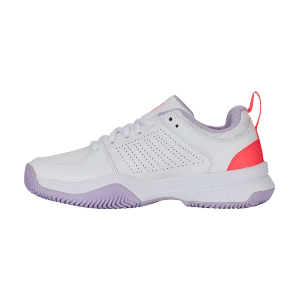 K-Swiss Court Express 2 Clay - White/Orchid Petal/Neon Blaze