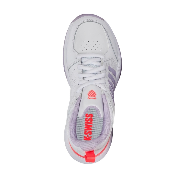 K-Swiss Court Express 2 Clay - White/Orchid Petal/Neon Blaze