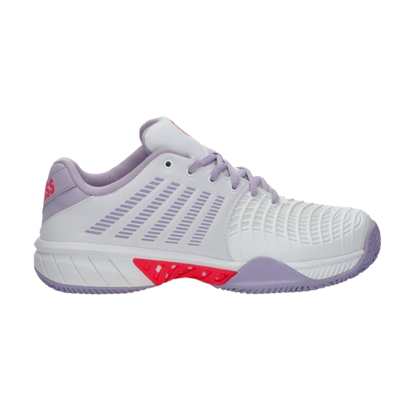 Scarpe Tennis Donna KSwiss Express Light 3 Clay  White/Orchid Petal/Neon Blaze 98563182M