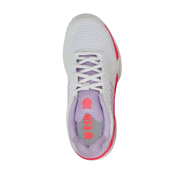 K-Swiss Hypercourt Express 2 - White/Orchid Petal/Neon Blaze