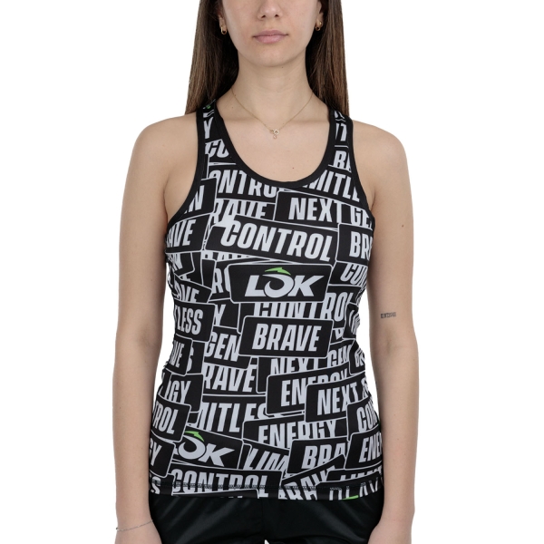 Top de Tenis Mujer LOK Sticker Storm Top  Black/White LOAP1DD5W42S