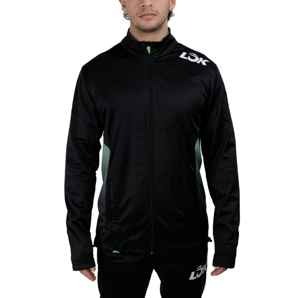 Men's Tennis Jackets LOK Court Jacket  Black/Green LOAP1JA0M27S