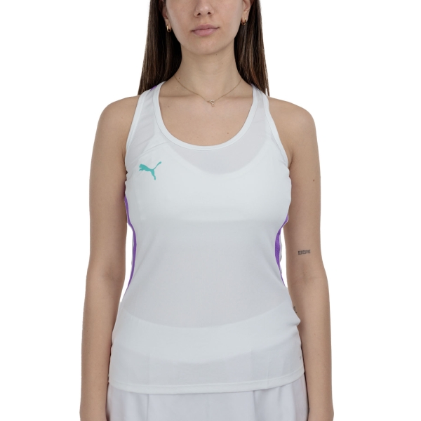 Canotte Tennis Donna Puma Individual Pro Canotta  White/Purple Glimmer 66016424
