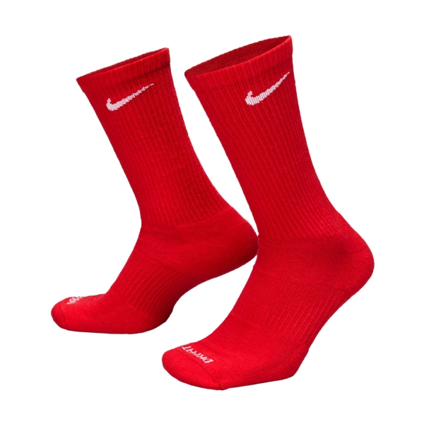 Tennis Socks Nike Everyday Plus Cushioned x 3 Socks  Multi Color/Red SX6888996