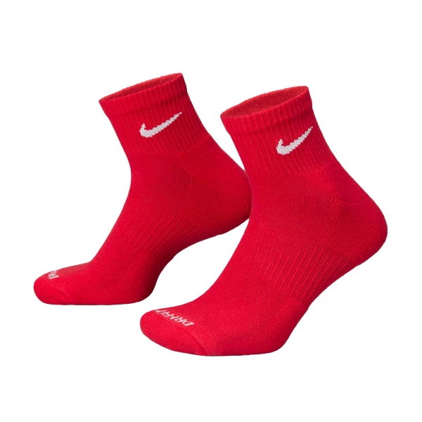 Nike Everyday Plus Cushioned Logo x 3 Calcetines - Multi Color/Red
