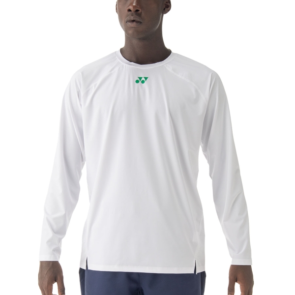Maglie e Felpe Tennis Uomo Yonex Logo Maglia  White TWM10629B