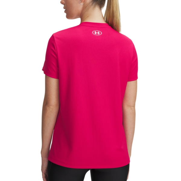 Under Armour Tech Rib Maglietta - Shaded Fuchsia/White