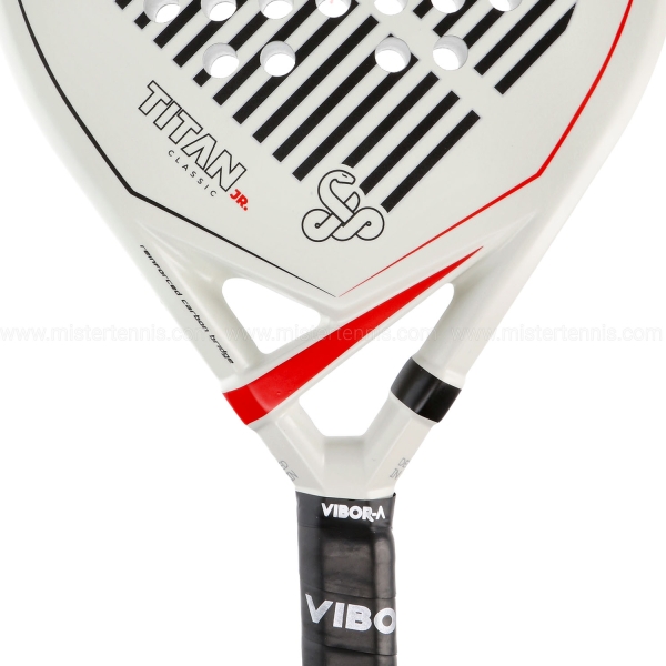 Vibor-A Titan Junior Classic Padel - White/Black/Red