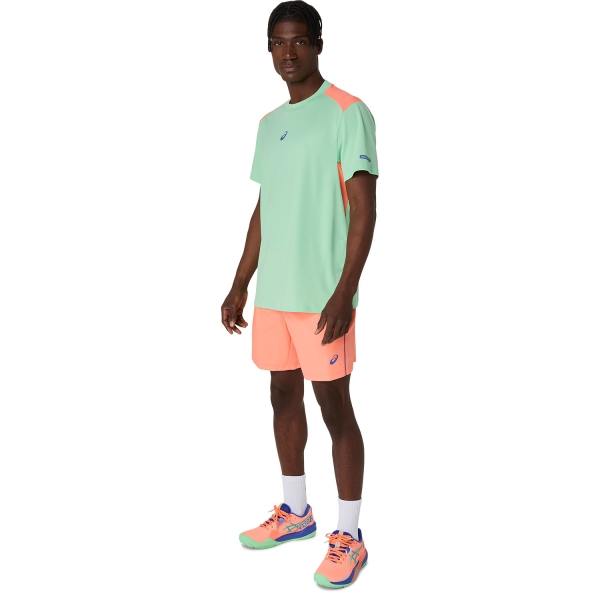 Asics Court Pro 7in Pantaloncini - Vivid Coral/Menthol