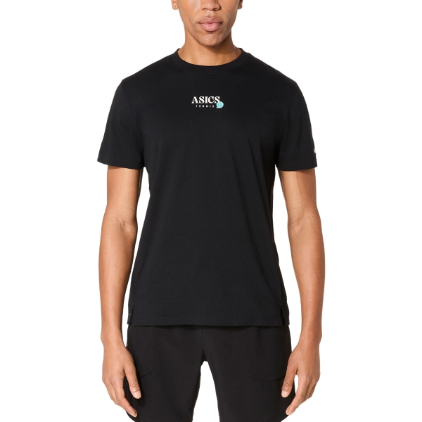 Camisetas de Tenis Hombre Asics Game Seasonal Camiseta  Performance Black 2041A351001