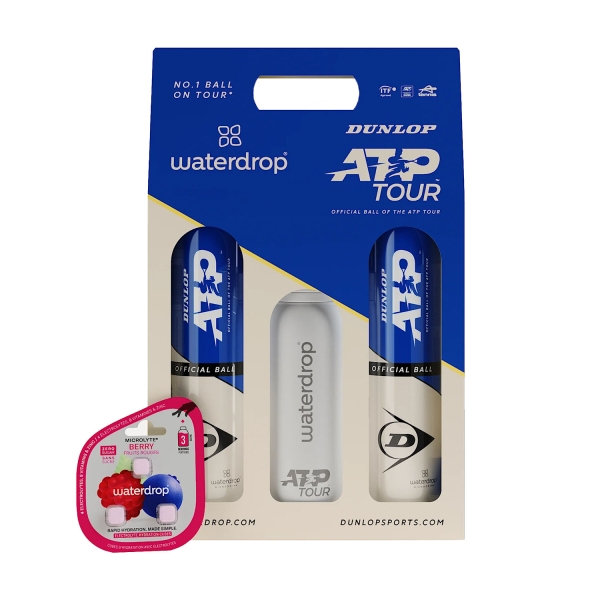Palline Tennis Dunlop Dunlop X Waterdrop TriPack ATP Tour  Palline + Borraccia 601675