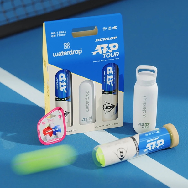 Dunlop X Waterdrop TriPack ATP Tour - Palline + Borraccia