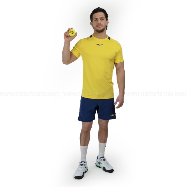 Mizuno Logo Maglietta - Cyber Yellow