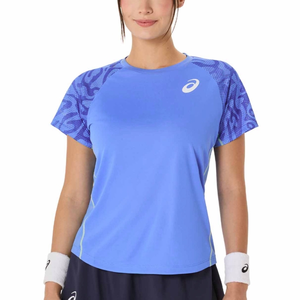 Women`s Tennis T-Shirts and Polos Asics Game ACTIMOTION TShirt  Blue Coast 2042A351401
