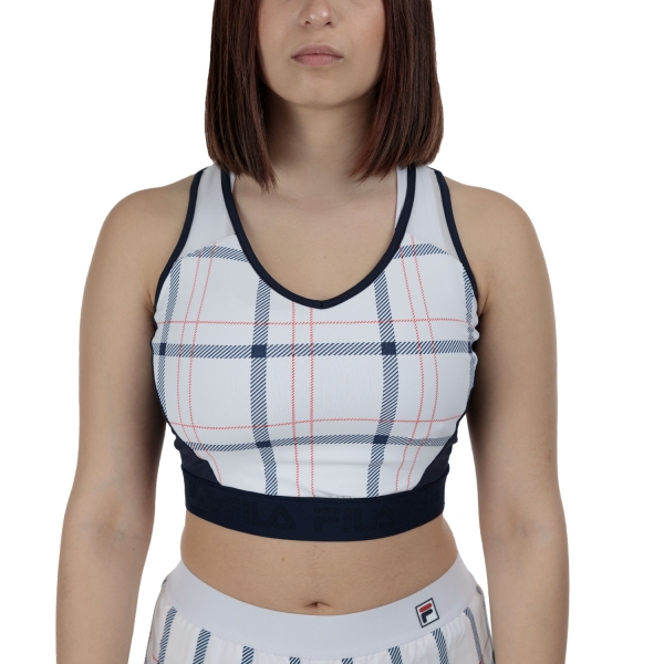 Canotte Tennis Donna Fila Timea Top  White/Check Comb FBL2513190515