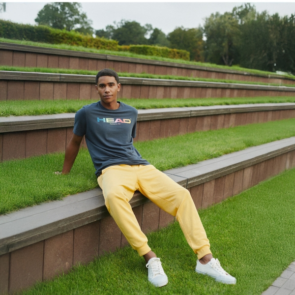 Head Rainbow Logo Maglietta - Navy