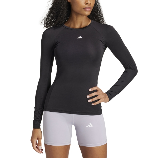 Women's Tennis Shirts and Hoodies adidas TECHFIT Shirt  Black IK7918