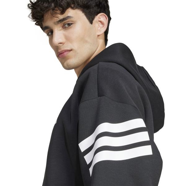 adidas Future Icons Three Stripes Hoodie - Black