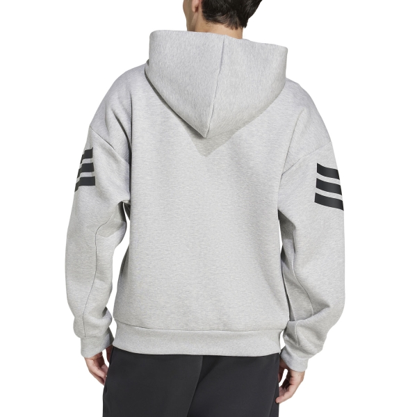 adidas Future Icons Three Stripes Hoodie - Medium Grey Heather