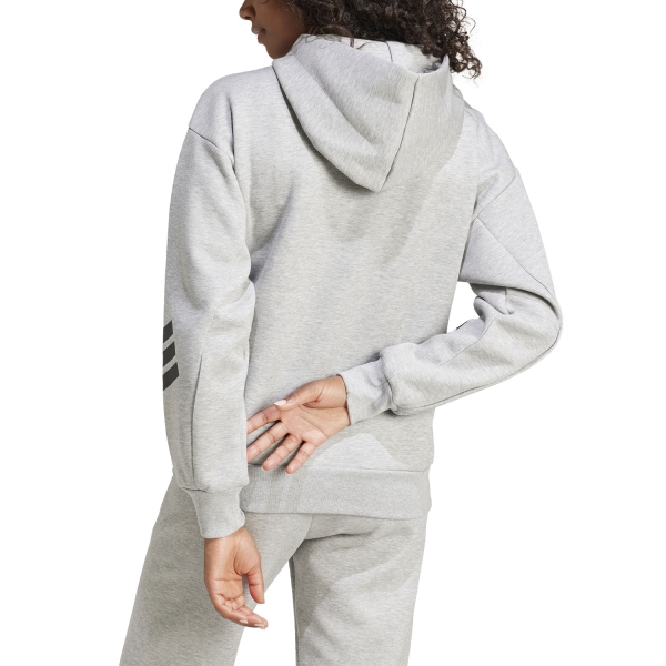 adidas Future Icons Three Stripes Hoodie - Medium Grey Heather