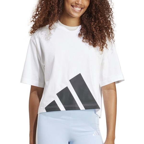 Maglietta Tennis Uomo adidas Essentials Maglietta  White/Black JG8737