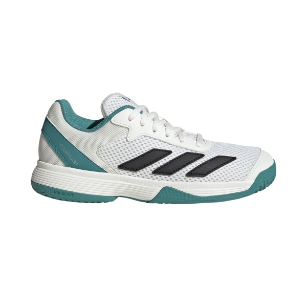 Junior Tennis Shoes adidas Courtflash Junior  FTWR White/Pure Teal/Off White JH5123