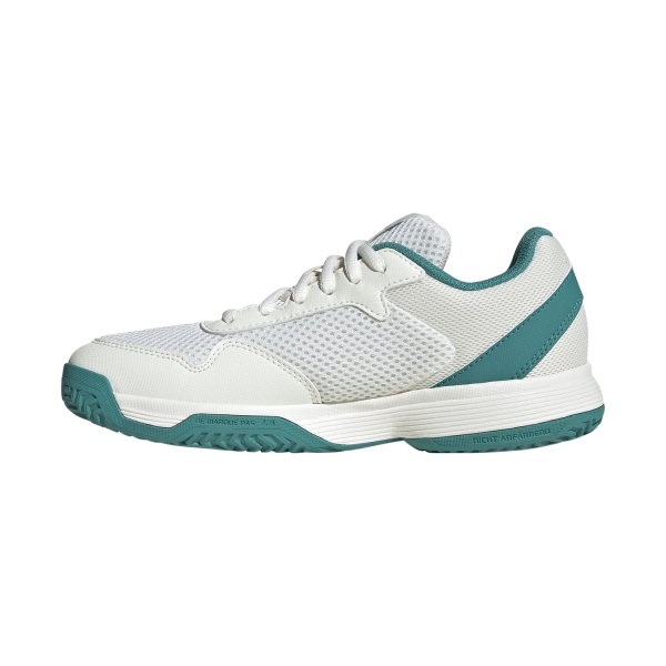 adidas Courtflash Junior - FTWR White/Pure Teal/Off White