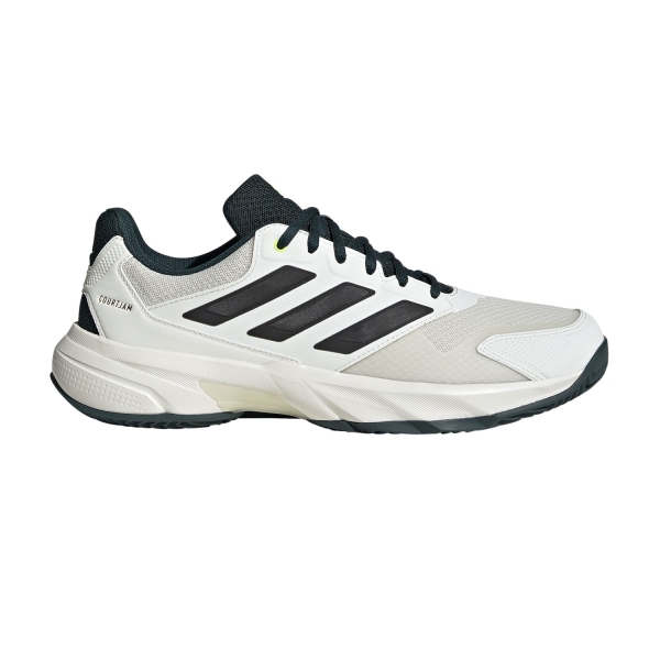 Scarpe Tennis Uomo adidas CourtJam Control 3 Clay  Off White/Core Black/Aurora Ivy JH5137