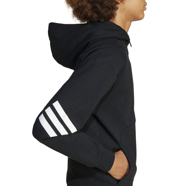 adidas Future Icons Three Stripes Hoodie Junior - Black/White