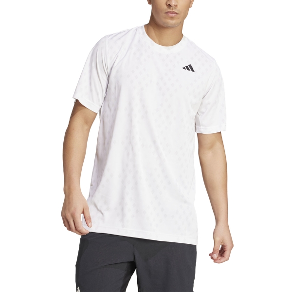 Men's Tennis Shirts adidas Club Climacool Graphic TShirt  White/Dash Grey JM1199