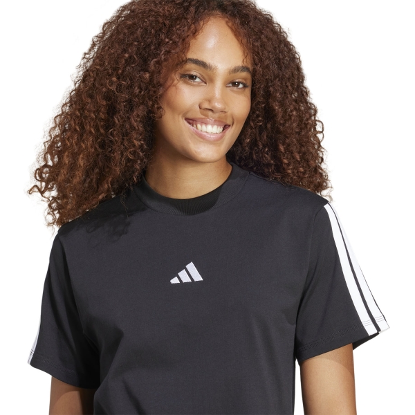 adidas Essentials 3 Stripes Maglietta - Black/White