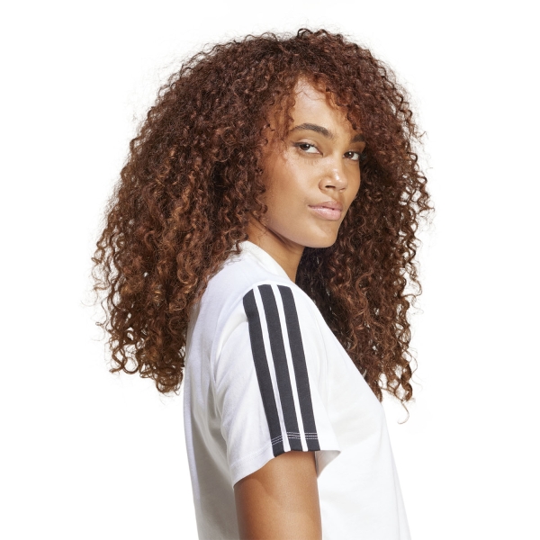 adidas Essentials 3 Stripes Maglietta - White/Black