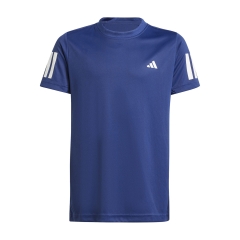 adidas Club 3 Stripes Logo Camiseta Niño - Dark Blue