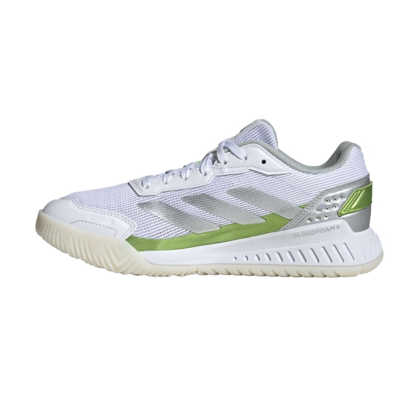 adidas Courtquick Padel - FTWR White/Silver Metallic/Lucid Lemon