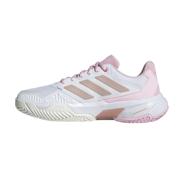 adidas Courtjam Control 3 - FTWR White/Silver Metallic/Lucid Pink