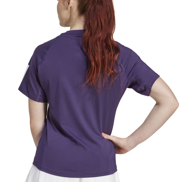 adidas Club 3 Stripes T-Shirt - Aurora Plum