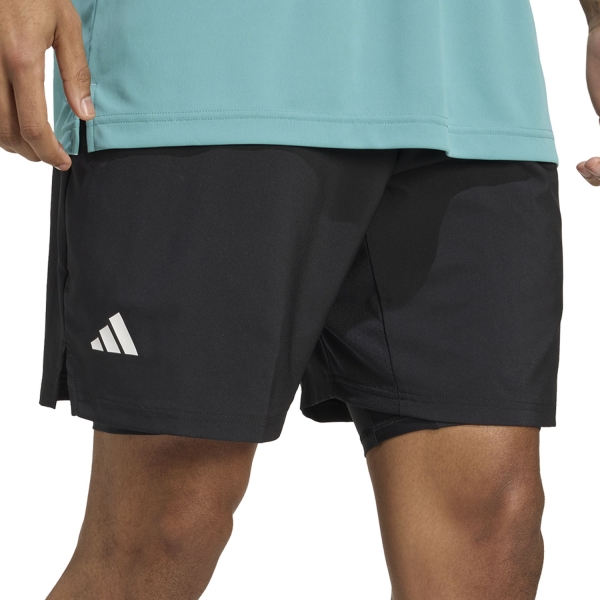 Pantaloncini Tennis Uomo adidas Club Climacool 2 in 1 7in Pantaloncini  Black JY2959