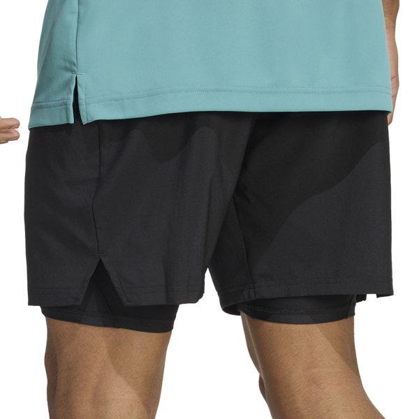 adidas Club Climacool 2 in 1 7in Shorts - Black