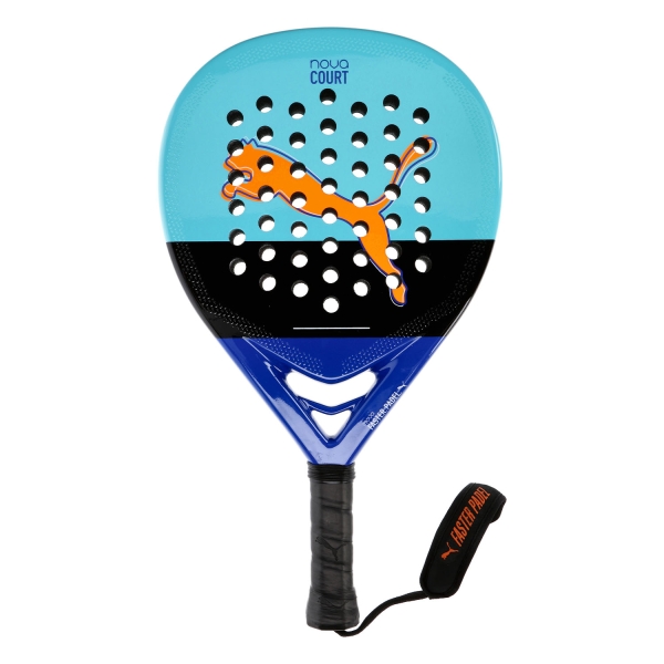 Puma Nova Court Padel - Safe Lake/Black/Vivid Blue/Heat Fire